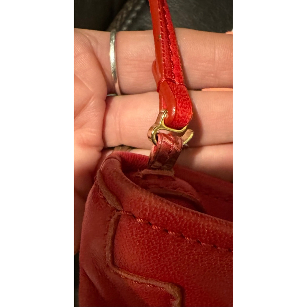 Jimmy Choo Tita Red Snakeskin Woven Fringe Crossbody/Clutch RARE - Picture 6 of 14